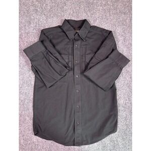 5.11 Tactical Mens Small Long Sleeve Button Down Utility Shirt Black Vent